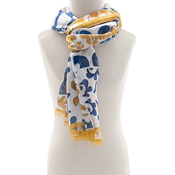 Lenço Algodão Amarelo AZULEJO